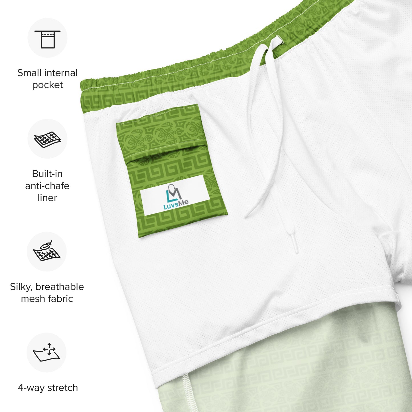 Tribal Green- Swim Trunks