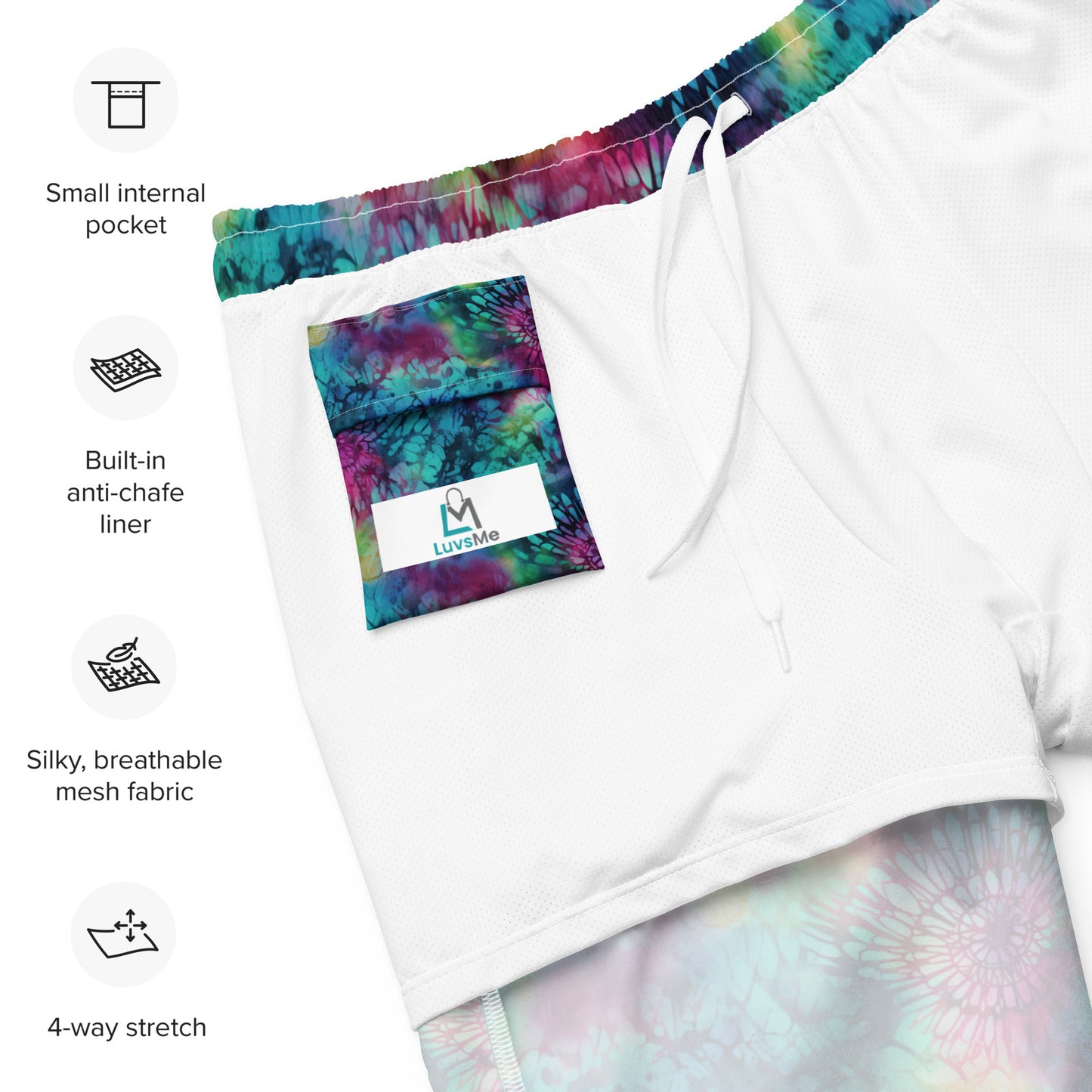 Blue Tie Dye - Swim Trunks