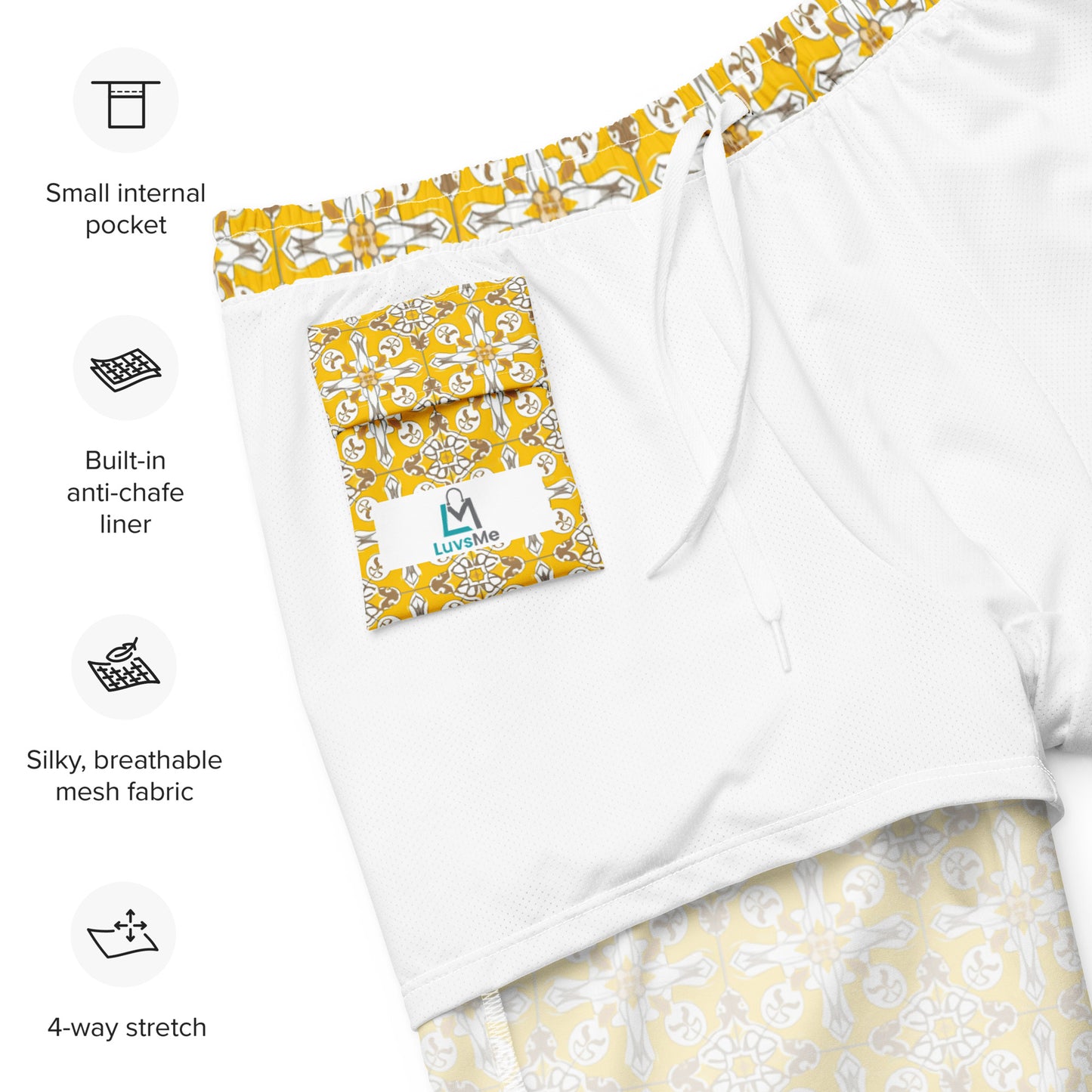 Yellow Moroccan - Swim Trunks