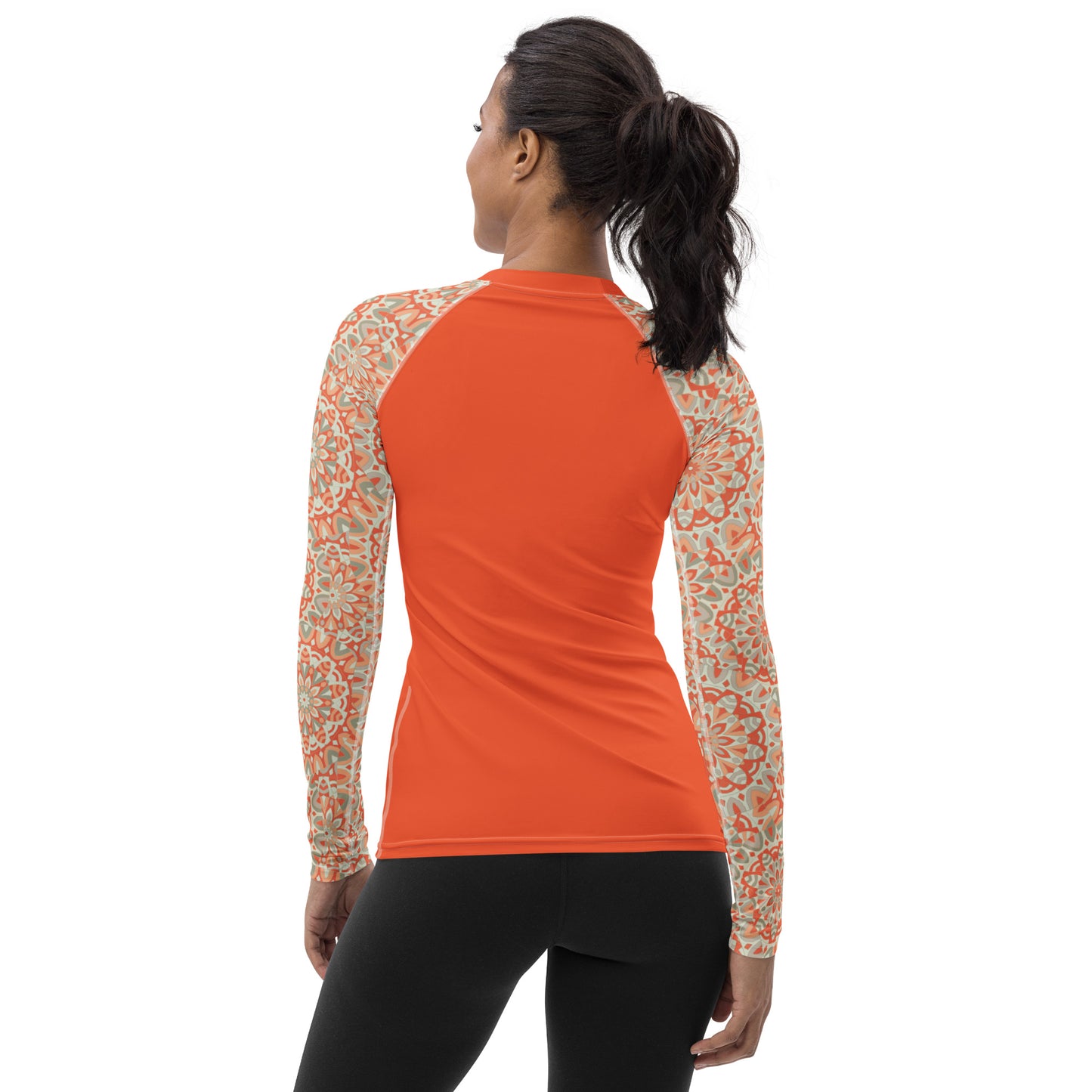Orange Mandala - Women's Rash Guard