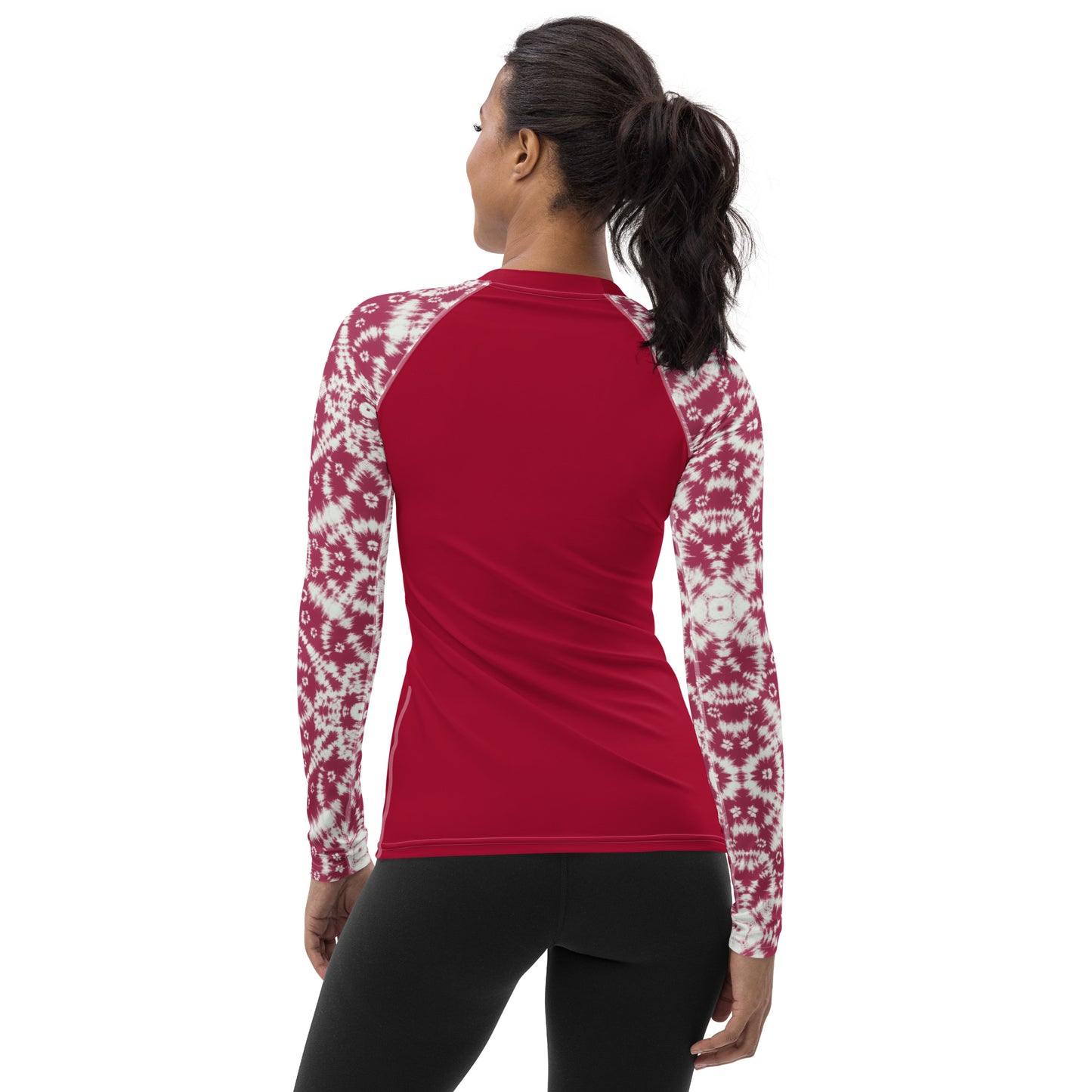 Batik - Red Sleeves and Red Body - Women's Rash Guard