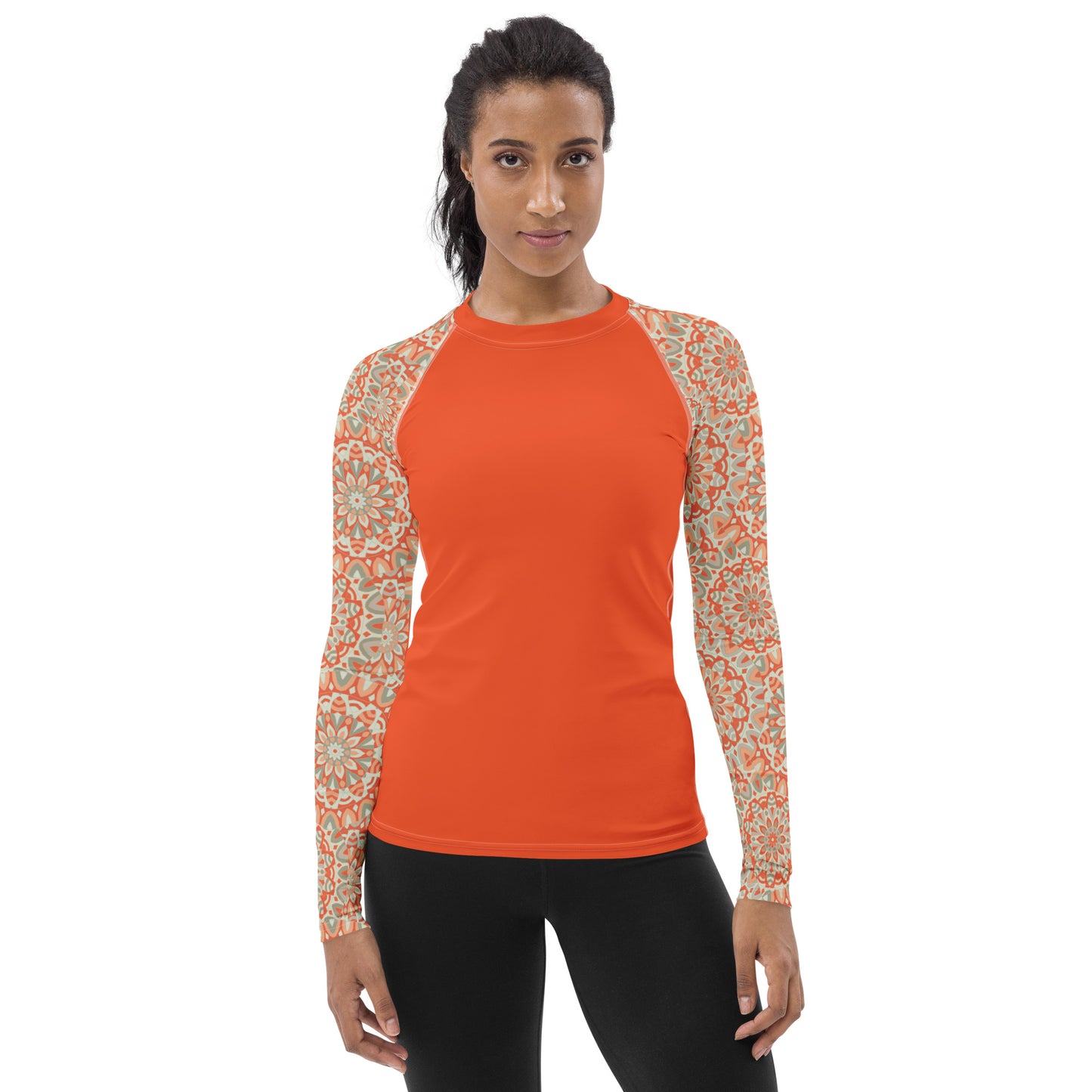 Orange Mandala - Women's Rash Guard