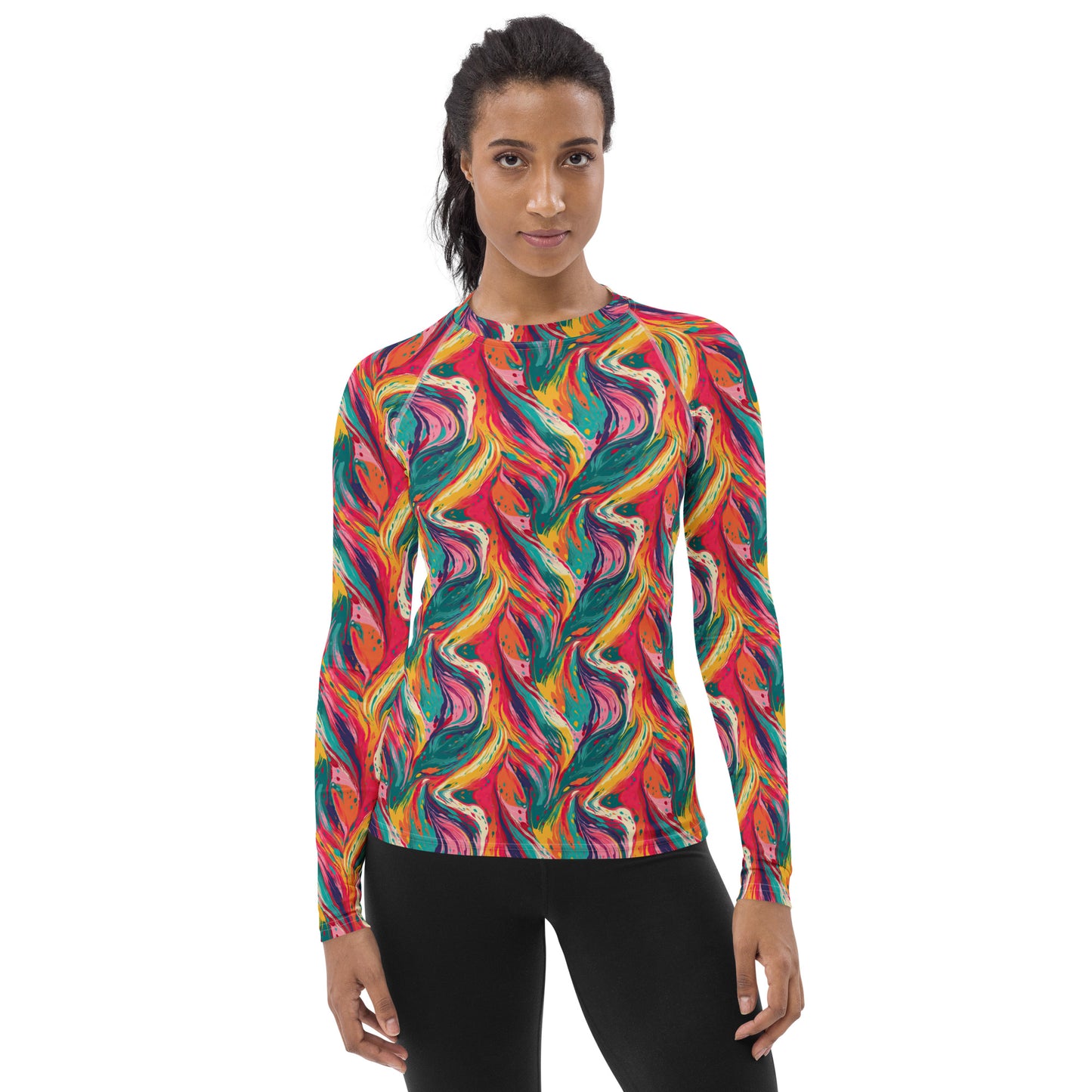 Multicolor Abstract - Women's Rash Guard