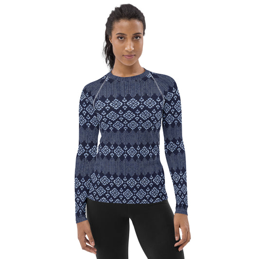 Indigo Batik - Women's Rash Guard
