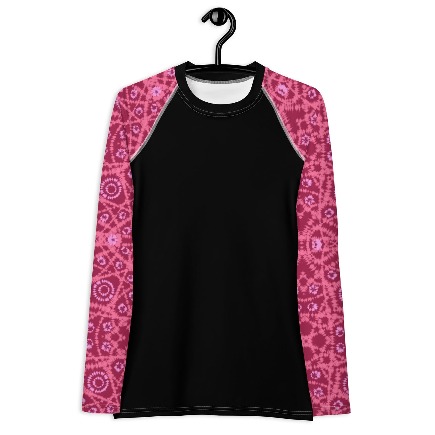 Batik - Red and Pink Sleeves and Black Body - Women's Rash Guard