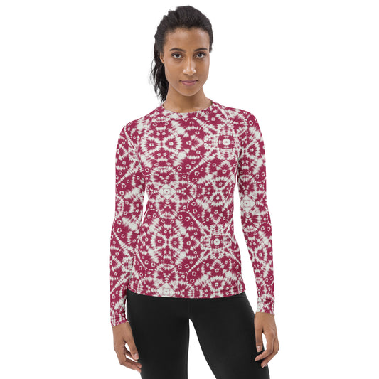Batik - Red - Women's Rash Guard