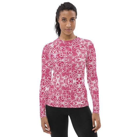 Batik - Pink - Women's Rash Guard