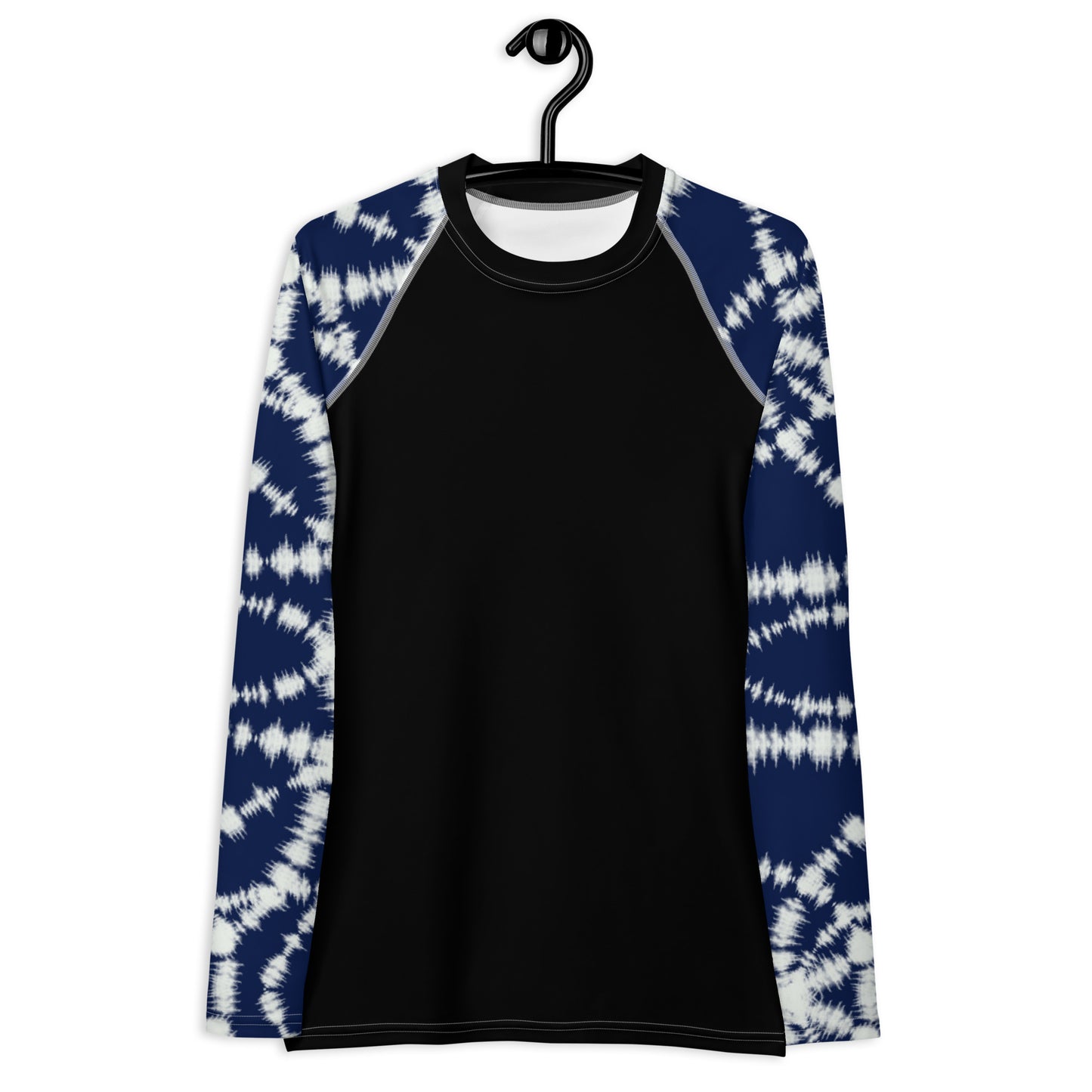 Indigo Batik 2 Sleeves and Black Body - Women's Rash Guard