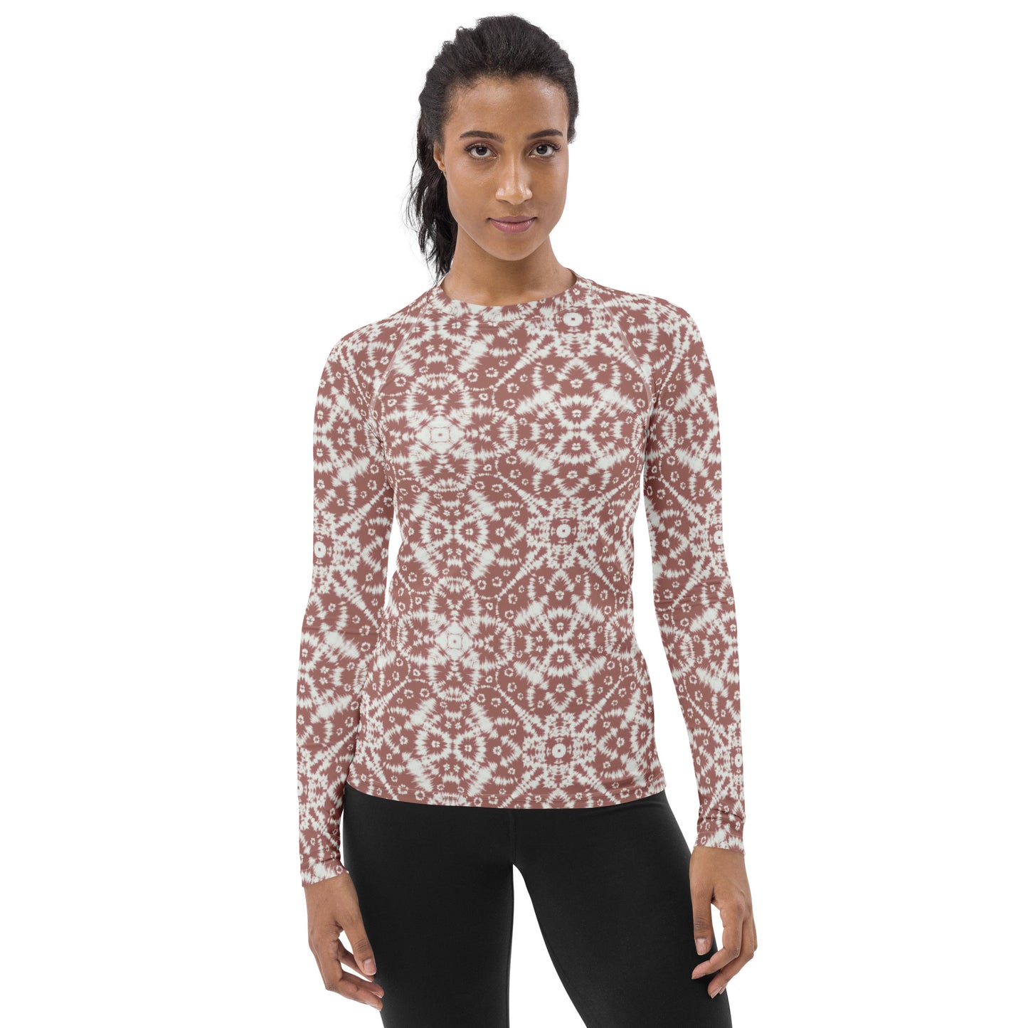 Neutral Boho Batik - Women's Rash Guard