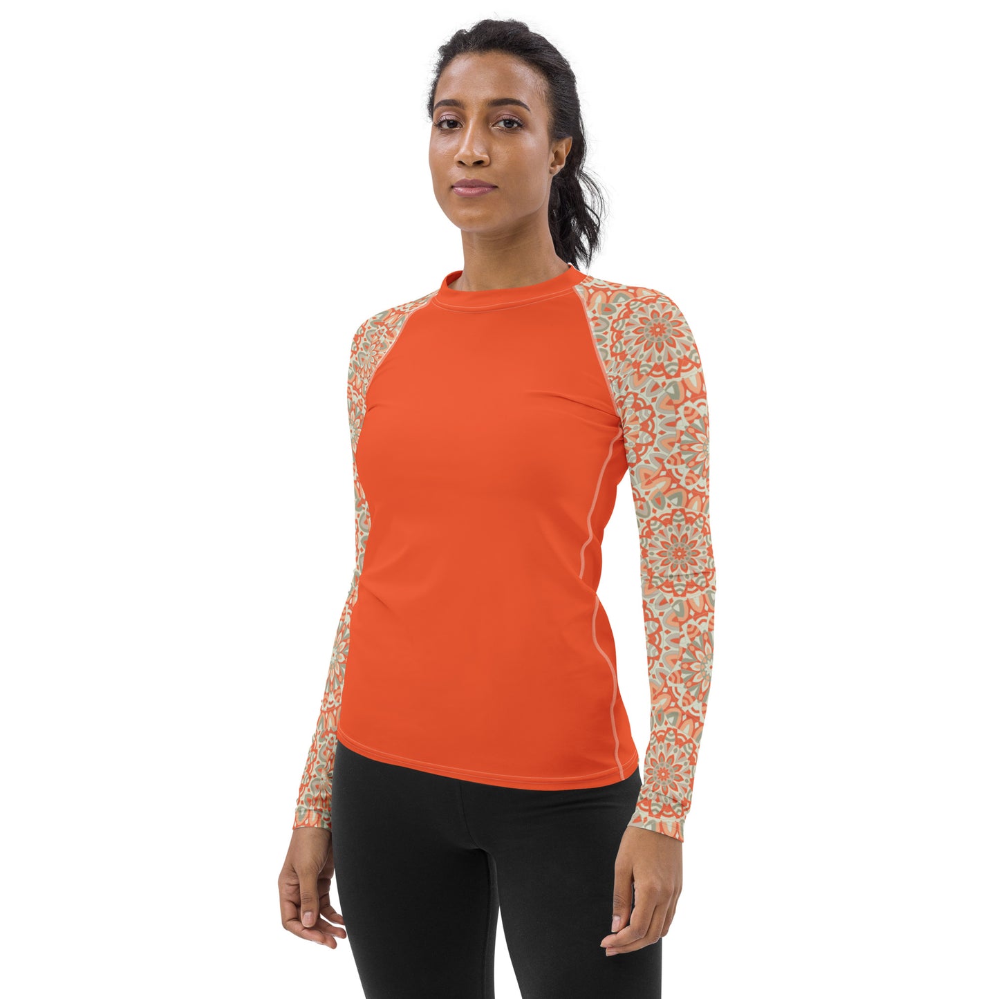 Orange Mandala - Women's Rash Guard
