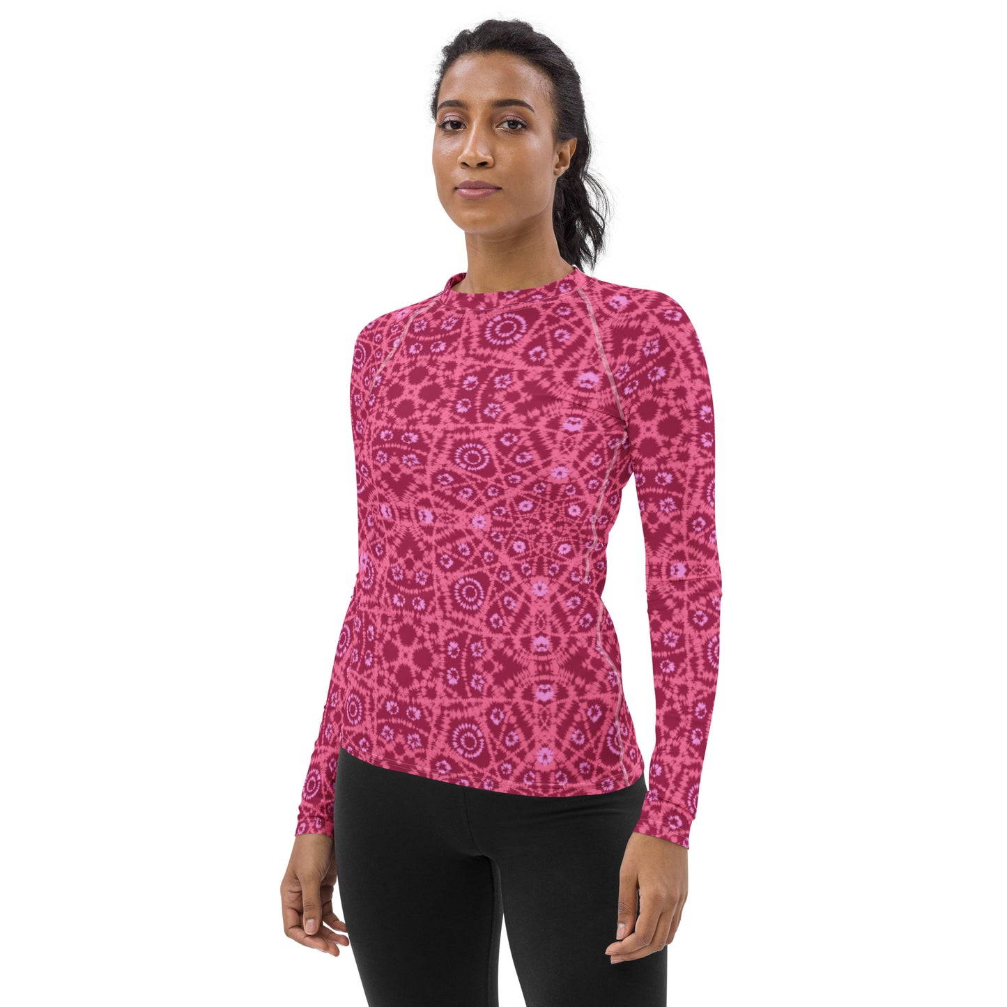 Batik - Red and Pink - Women's Rash Guard