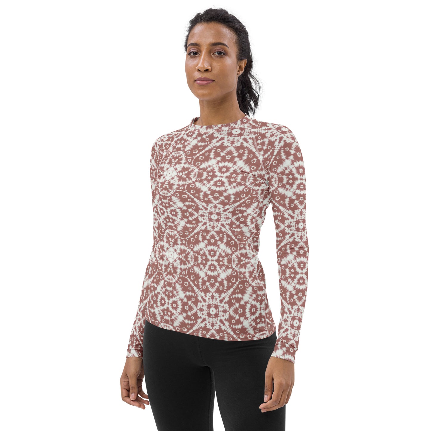 Neutral Boho Batik - Women's Rash Guard