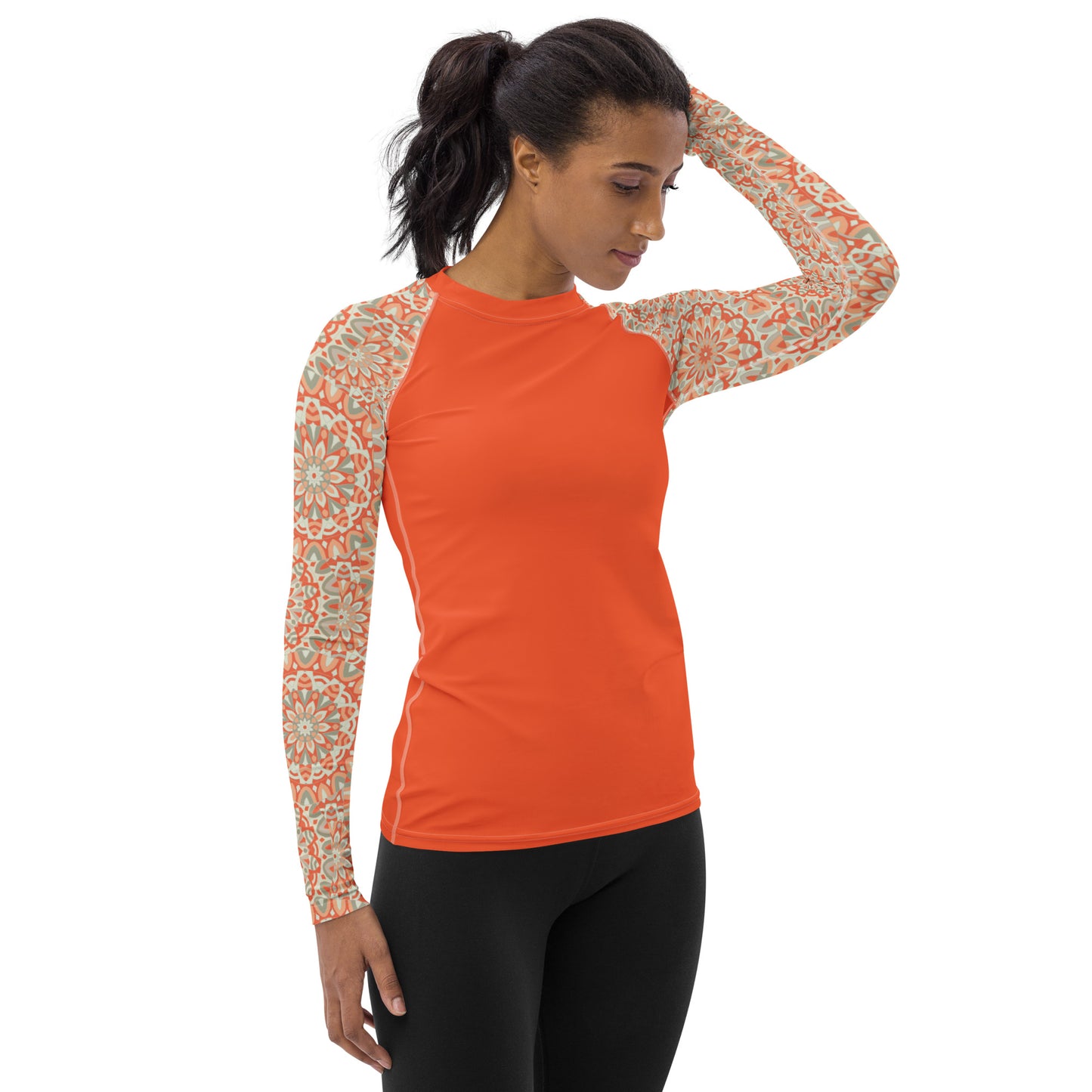Orange Mandala - Women's Rash Guard