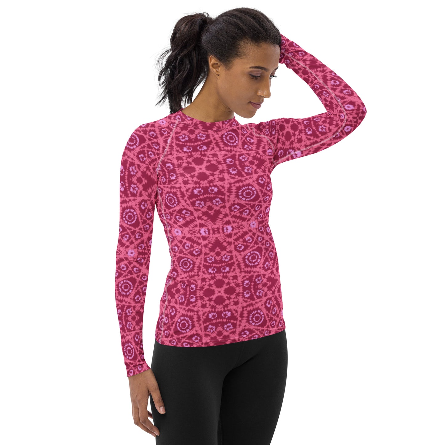 Batik - Red and Pink - Women's Rash Guard