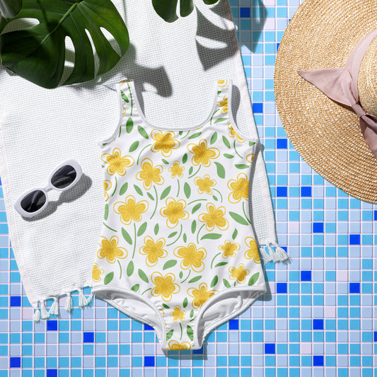 Yellow Flowers - Youth Swimsuit