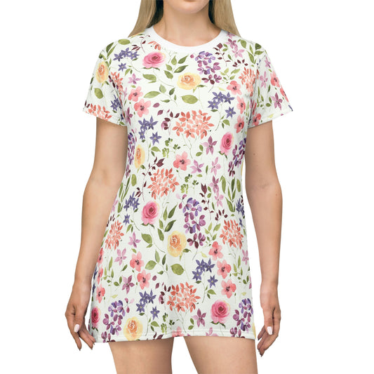 T-Shirt Dress - Multicolor Floral