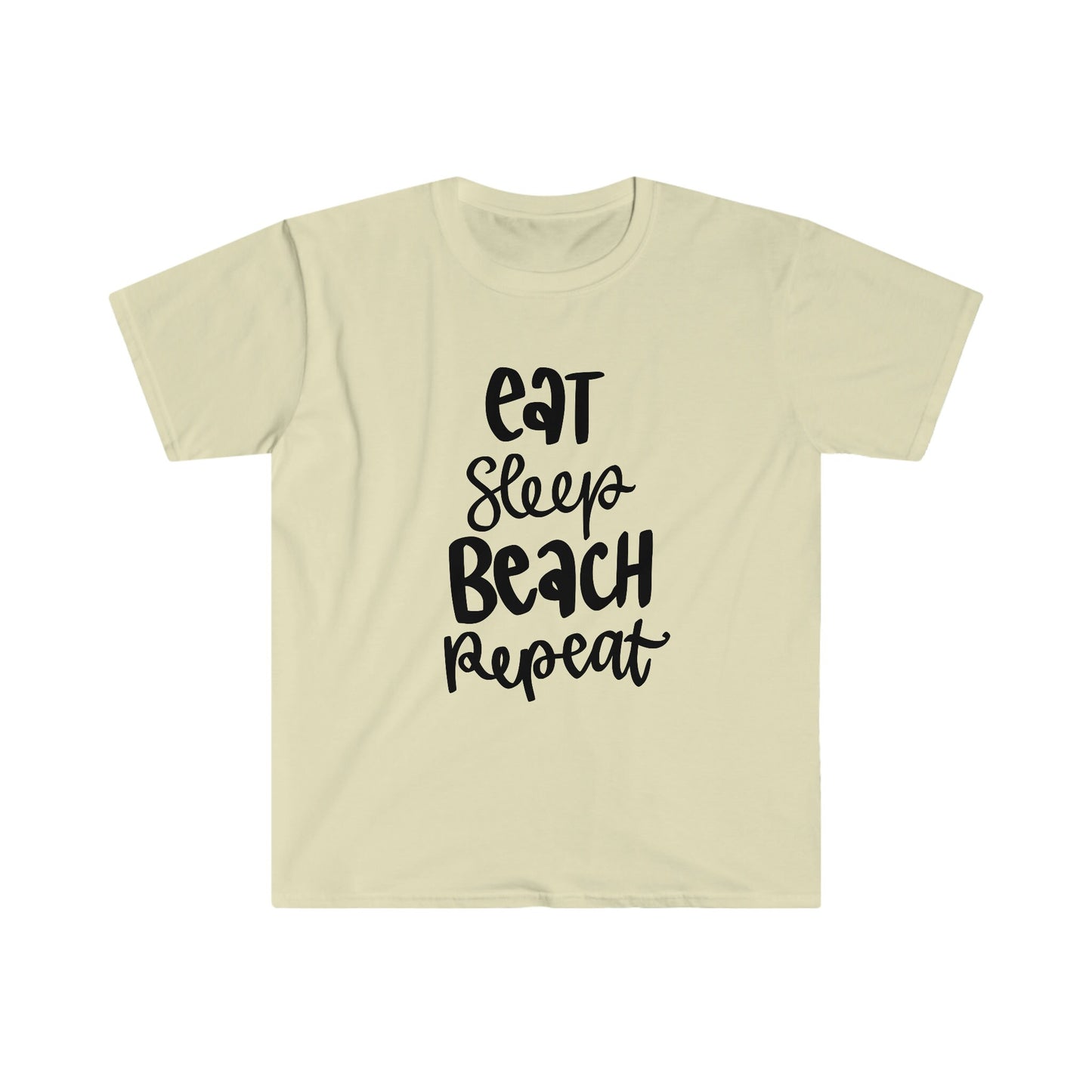 Unisex Softstyle T-Shirt - Eat, Sleep, Beach, Repeat