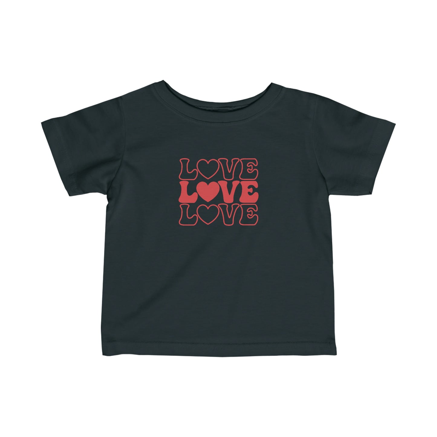 LOVE, LOVE, LOVE - Infant Fine Jersey Tee