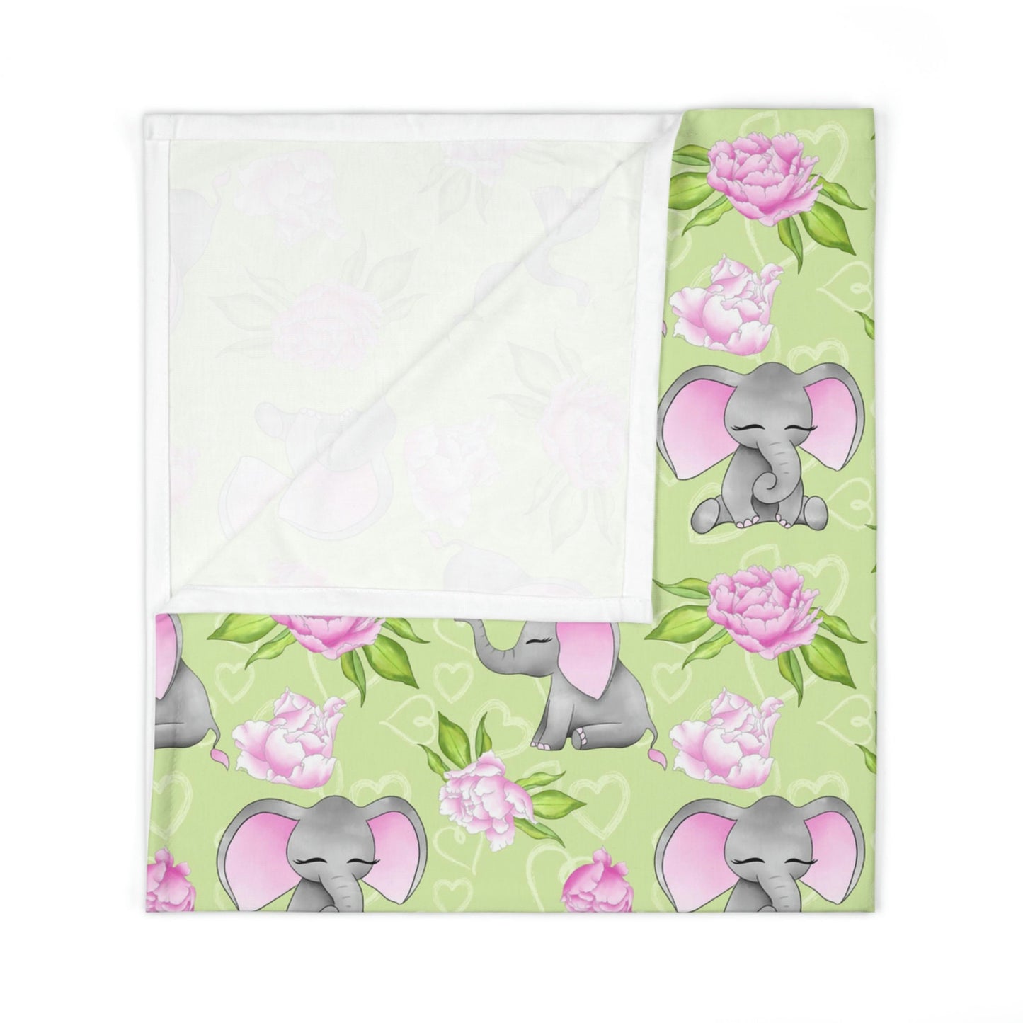 Baby Swaddle Blanket - Pink Elephant