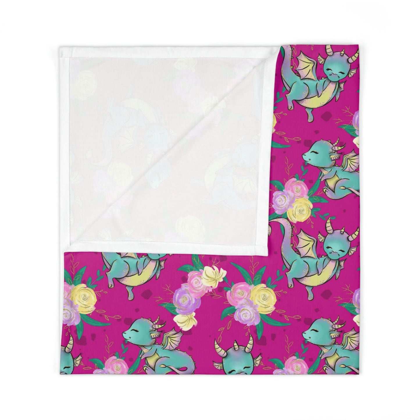 Baby Swaddle Blanket - Dragons Pink