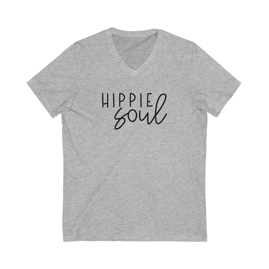 Unisex Jersey Short Sleeve V-Neck Tee - hippie soul