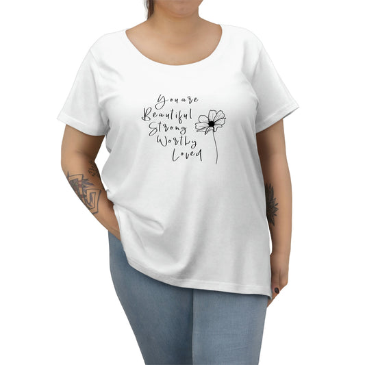 Beautiful, Strong, Worthy, Loved - Women's Curvy Tee