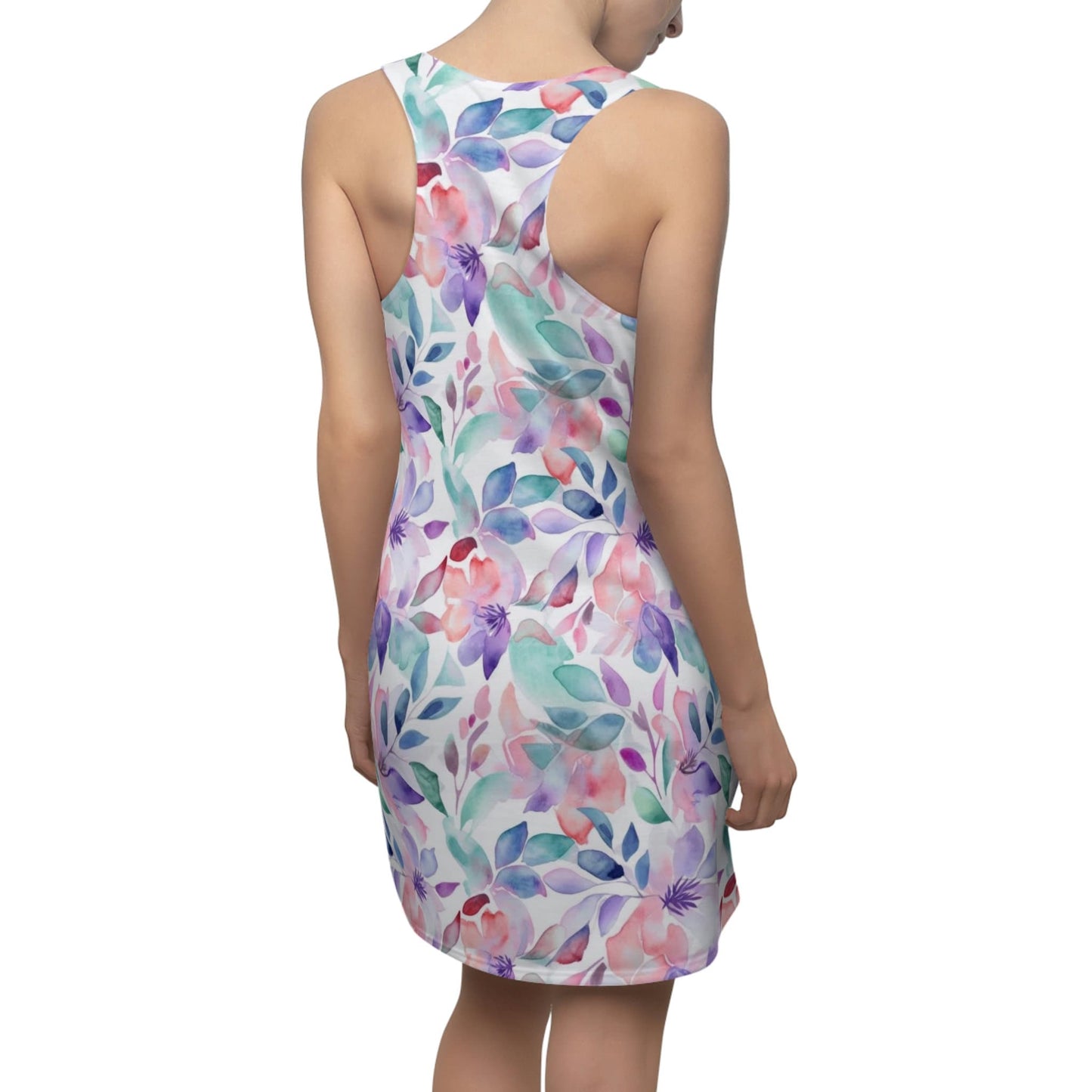 Women's Racerback Dress - Watercolor Flowers 3