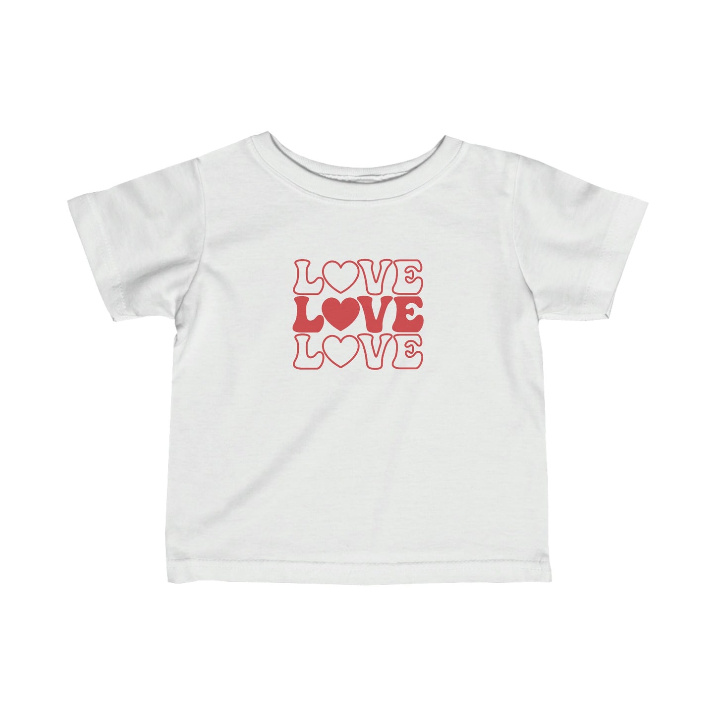 LOVE, LOVE, LOVE - Infant Fine Jersey Tee