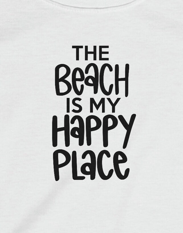 The Beach is My Happy Place - Infant Fine Jersey Tee