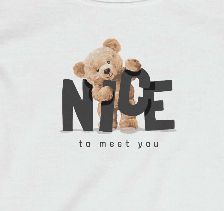 Nice to Meet You Bear - Infant Fine Jersey Tee