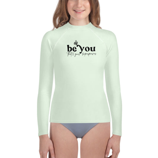 Be You, It's Your Superpower - Sunflower - Youth Rash Guard