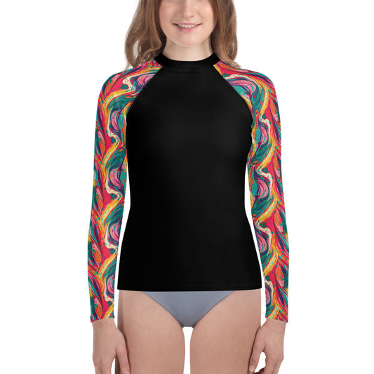 Multicolor Abstract - Youth Rash Guard