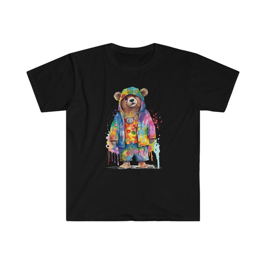 Rainbow Bear - LGBT - Pride - Rainbow - Unisex Softstyle T-Shirt