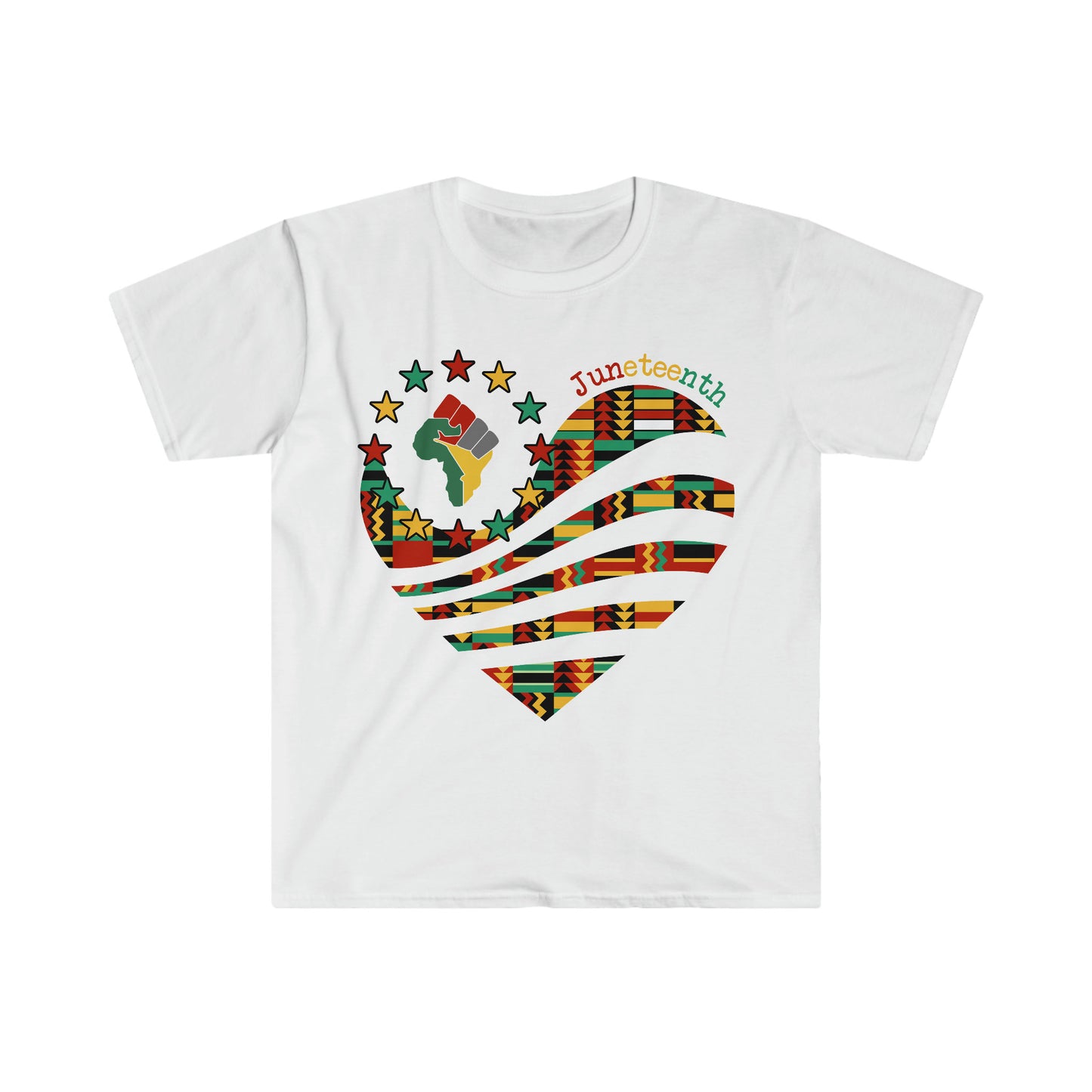 FREEDOM - Juneteenth - Heart - Unisex Softstyle T-Shirt