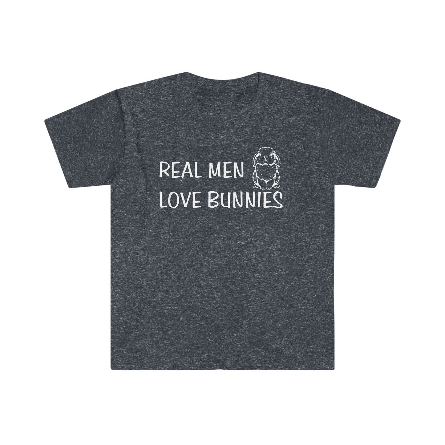 Real Men LOVE BUNNIES - Unisex Softstyle T-Shirt