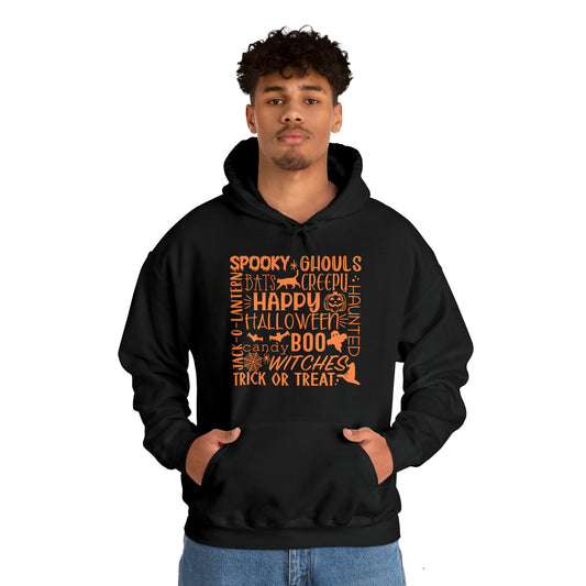 Halloween - Trick or Treat - Boo - Ghost - Pumpkin - Candy - Unisex Heavy Blend™ Hooded Sweatshirt
