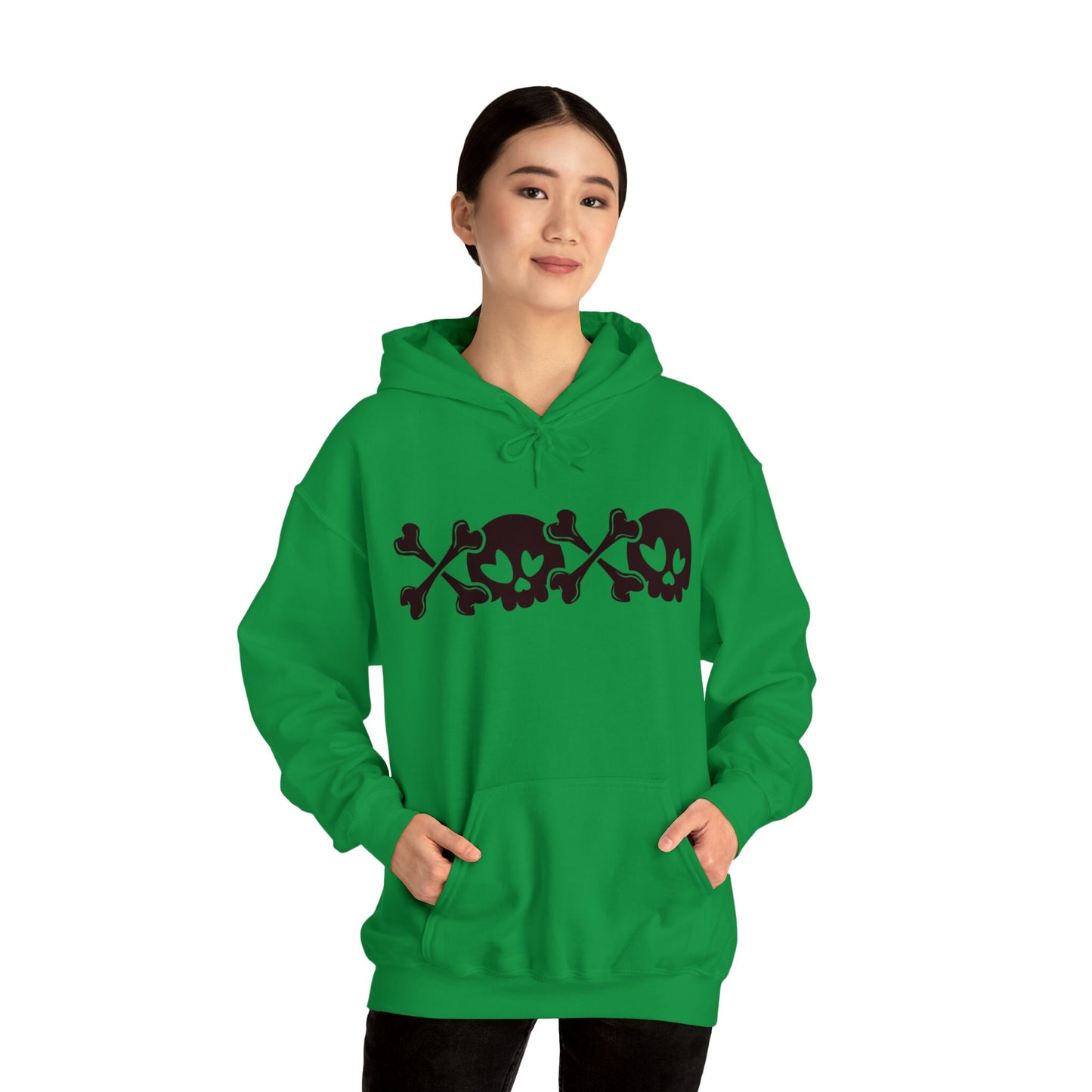 Halloween - Skull - Crossbones - XOXO - Unisex Heavy Blend™ Hooded Sweatshirt