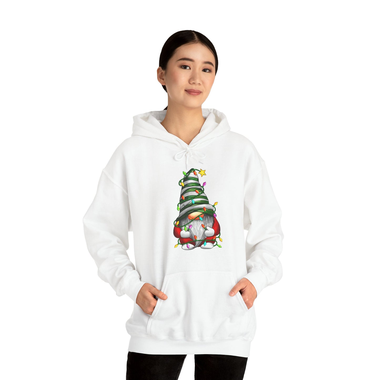 Christmas Gnome - Christmas Lights - Funny Christmas - Unisex Heavy Blend™ Hooded Sweatshirt