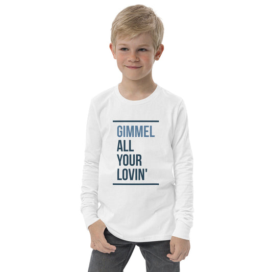Hanukkah Saying - Gimmel All Your Lovin - Fun Hanukkah Tshirt - Celebrate Hanukkah - Youth long sleeve tee