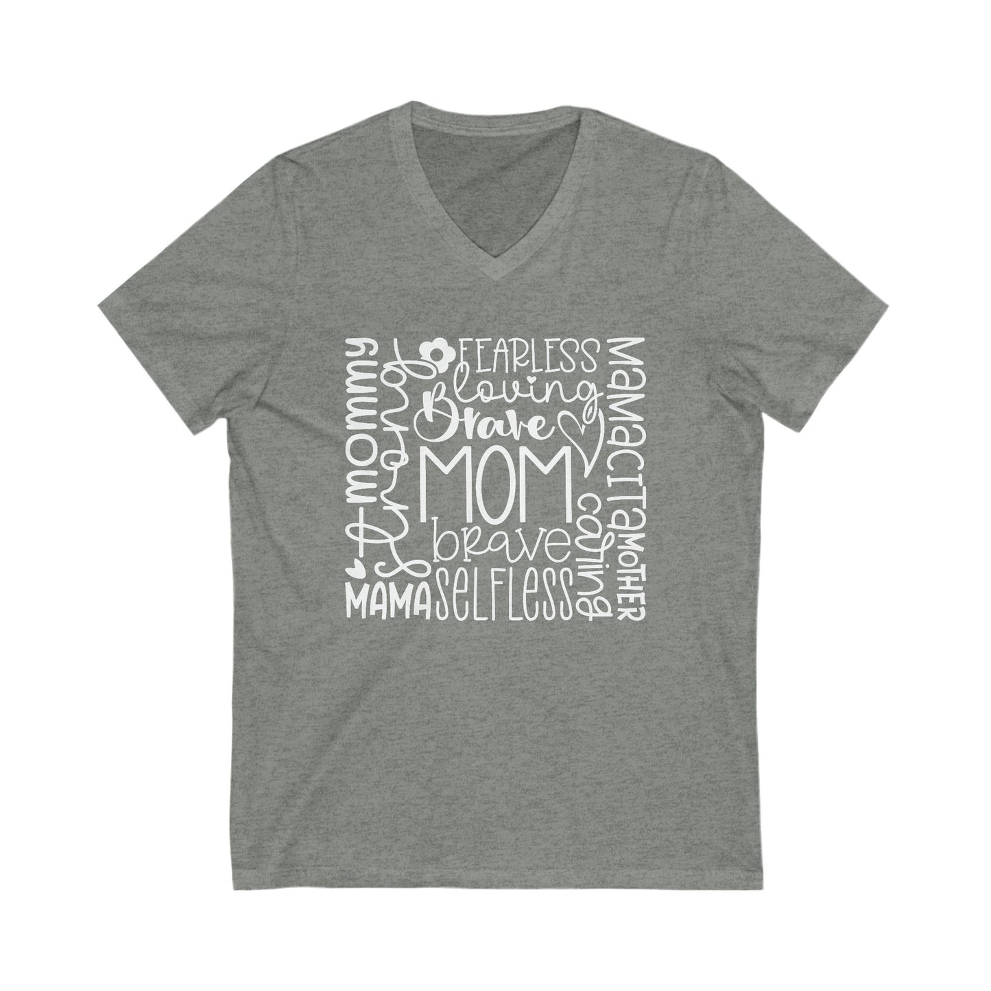 Mom Qualities Subway - Best Mom - Celebrate Mom - Strong Woman - Mom Humor - Unisex Jersey Short Sleeve V-Neck Tee