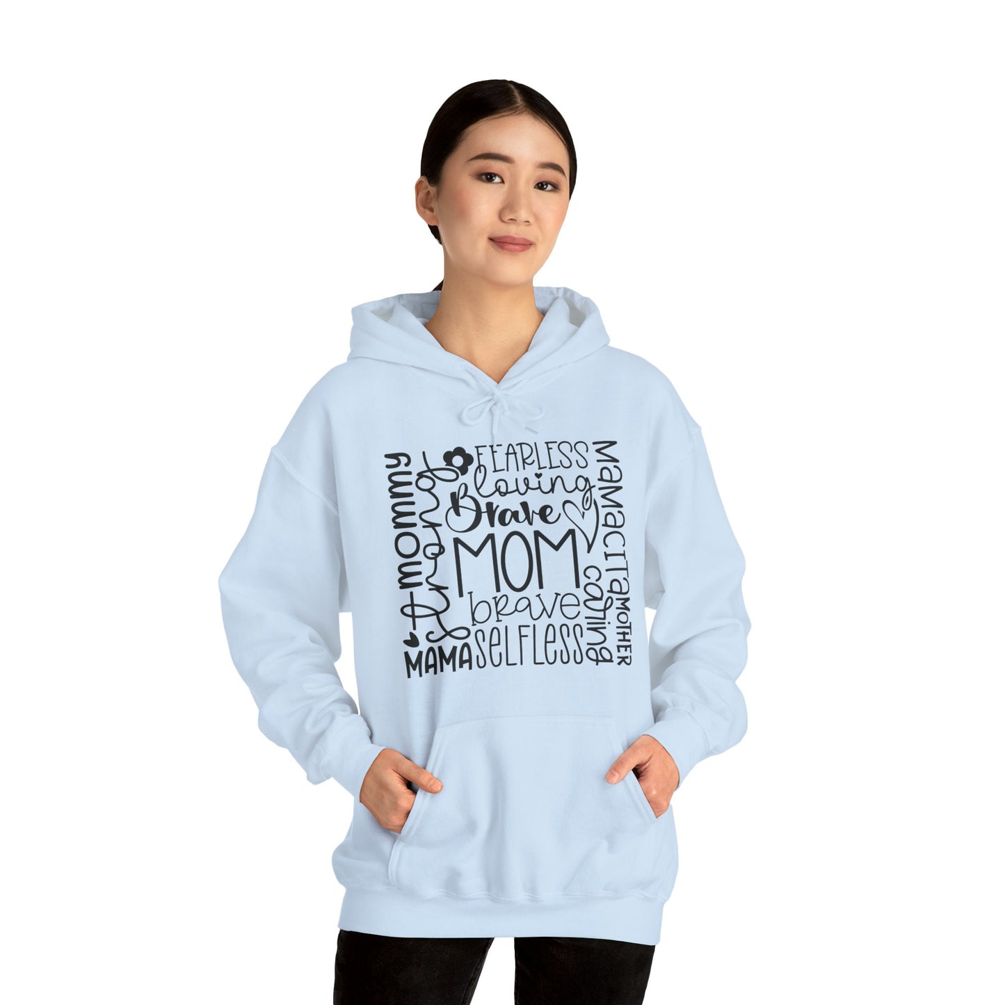 Mom Qualities Subway - Best Mom - Celebrate Mom - Strong Woman - Mom Humor - Unisex Heavy Blend™ Hooded Sweatshirt