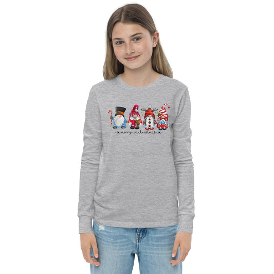 Four Christmas Gnomes - Youth long sleeve tee