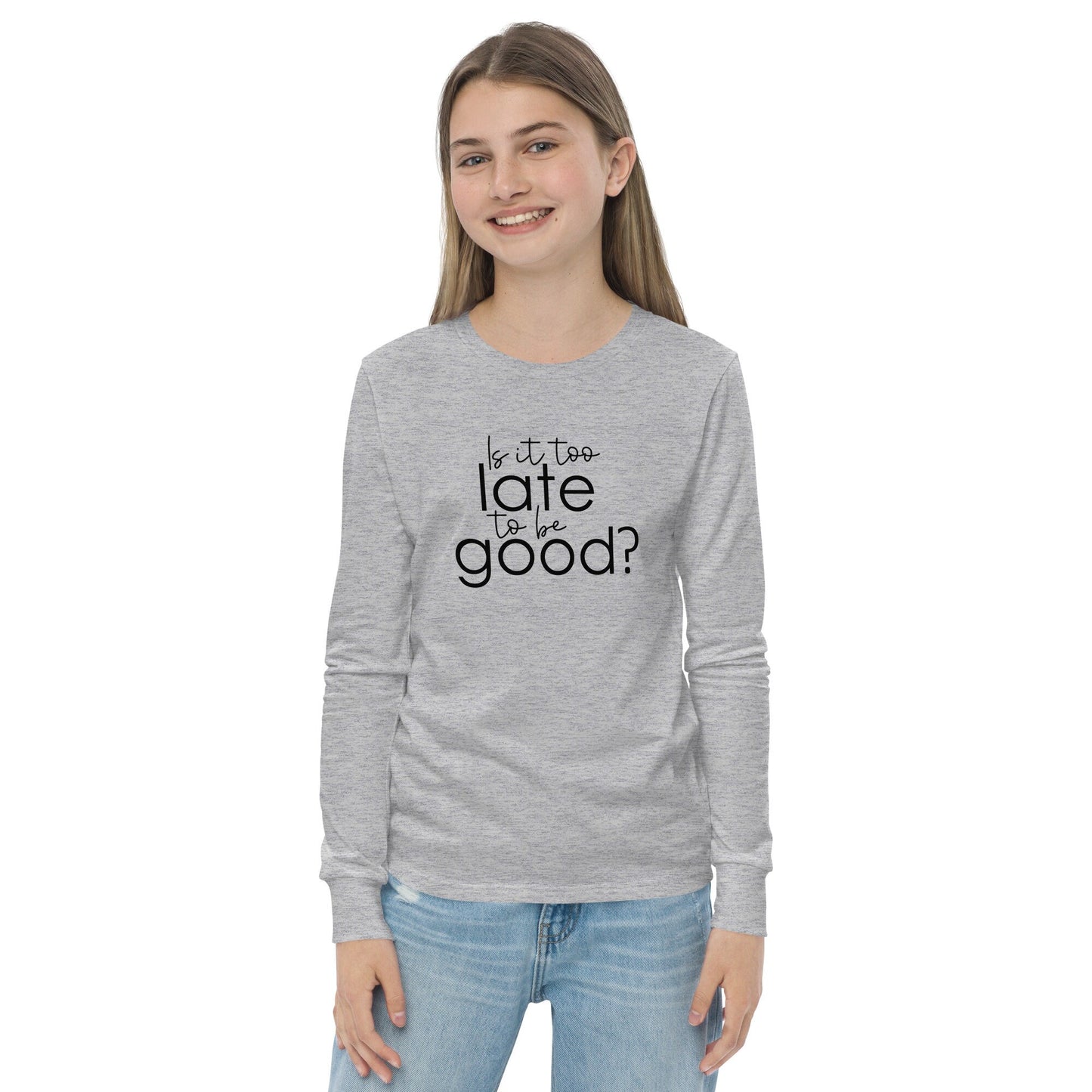 Is it too Late to be Good? - Funny Christmas - Youth long sleeve tee