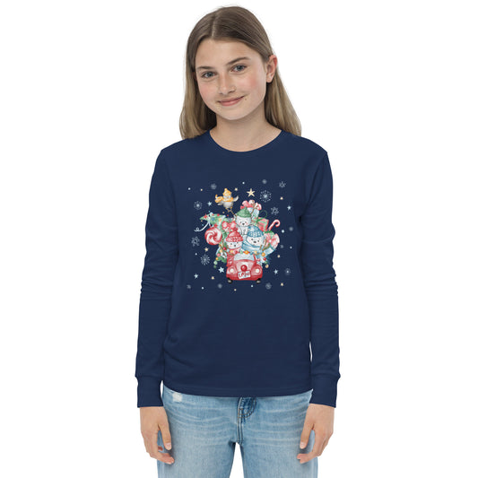 Christmas Car - Youth long sleeve tee