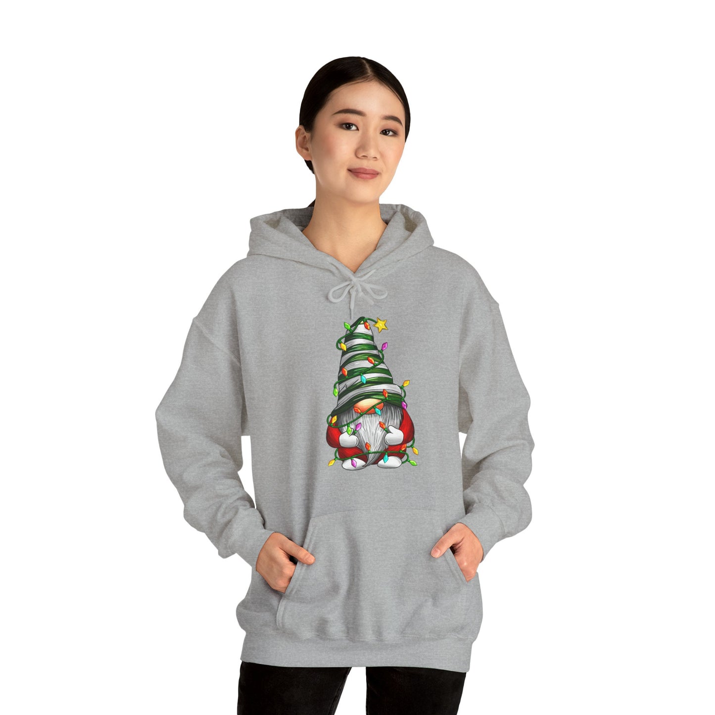 Christmas Gnome - Christmas Lights - Funny Christmas - Unisex Heavy Blend™ Hooded Sweatshirt