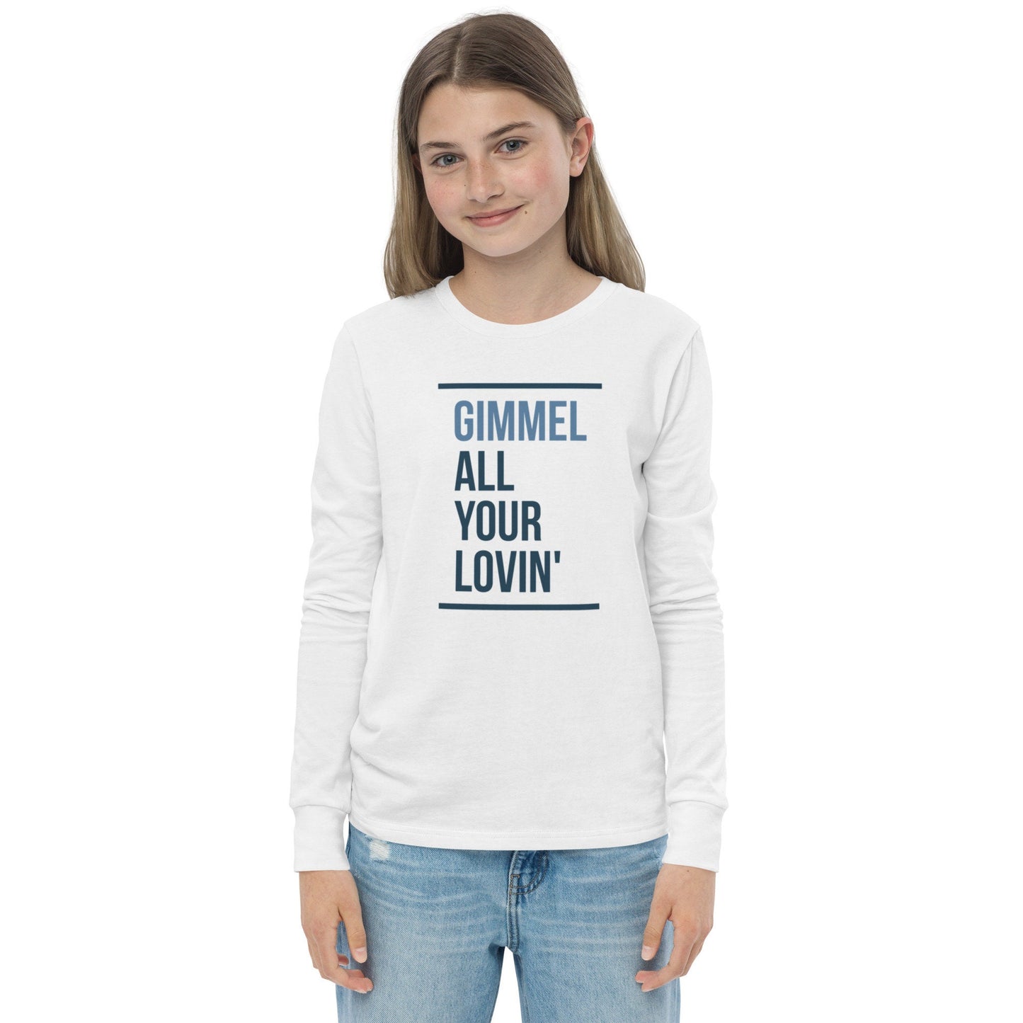 Hanukkah Saying - Gimmel All Your Lovin - Fun Hanukkah Tshirt - Celebrate Hanukkah - Youth long sleeve tee