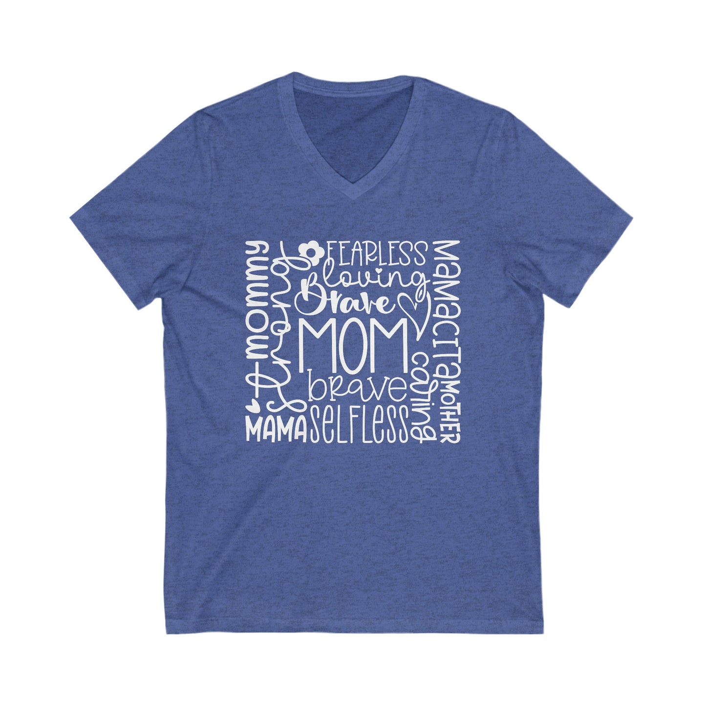 Mom Qualities Subway - Best Mom - Celebrate Mom - Strong Woman - Mom Humor - Unisex Jersey Short Sleeve V-Neck Tee
